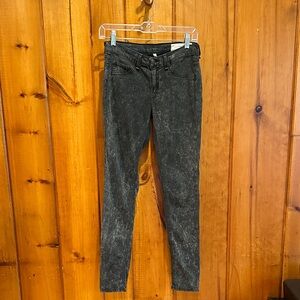 Rag & Bone Women’s Acid Wash Black Skinny Legging Jeans Size 27